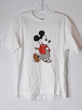 Uniqlo UT Small Disney Mickey Mouse Short Sleeve Crew Neck White Shirt
